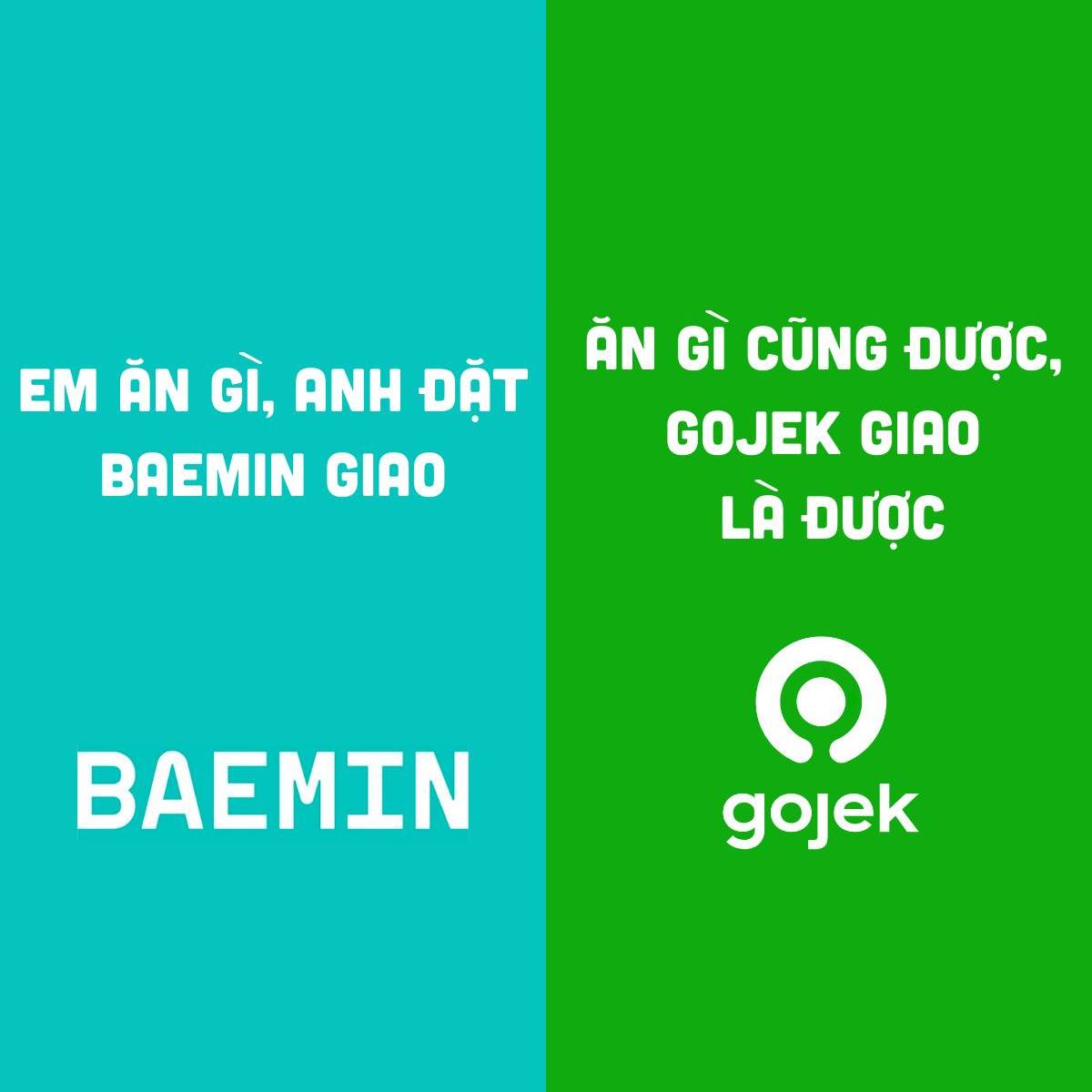 Slogan của BAEMIN và GOJEK