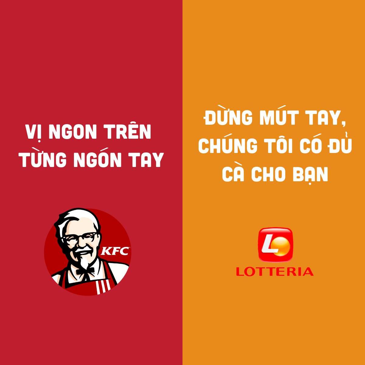 Cùng nhìn lại những màn cà khịa "Slogan" của các thương hiệu nổi tiếng 5 Slogan của KFC và LOTTERIA