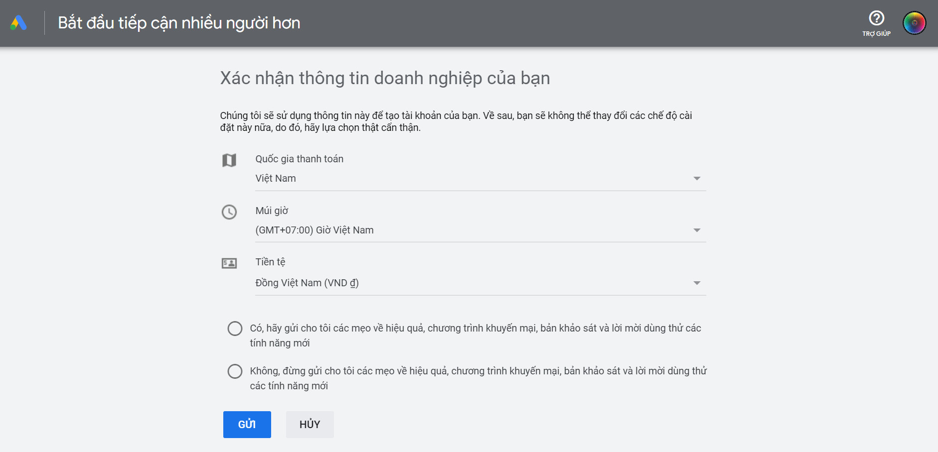 4 Bước Tạo Tài Khoản Quảng Cáo Google Ads - SIÊU NHANH 6 Gửi để tạo tài khoản quảng cáo Google Ads