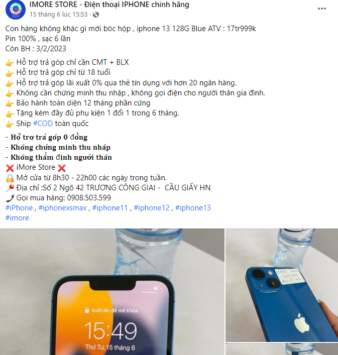 mẫu content bán điện thoại số 4