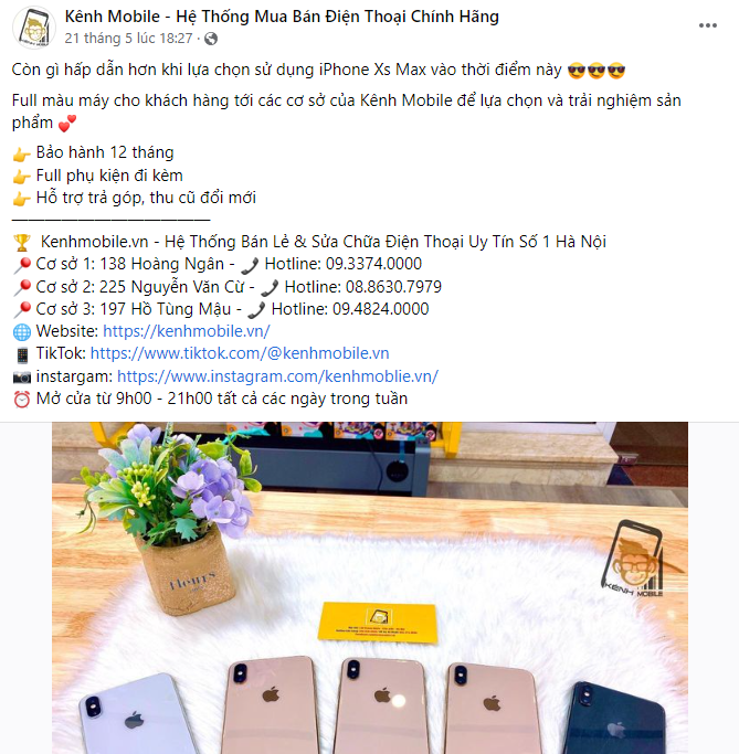 mẫu content bán điện thoại số 5