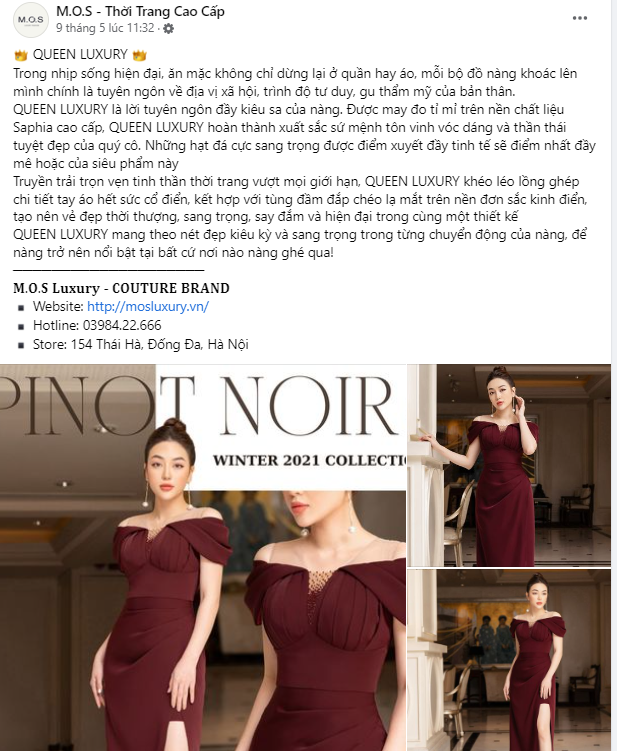 mẫu content bán quần áo số 1