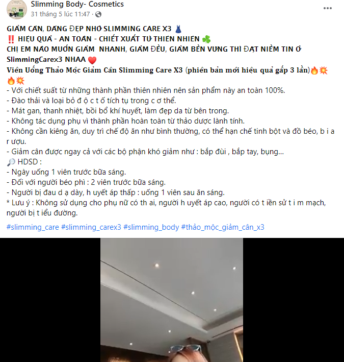 mẫu content giảm cân số 1