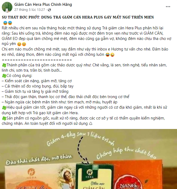 mẫu content giảm cân số 3