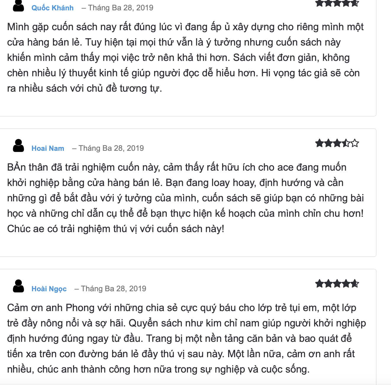 Ý kiến của khách hàng