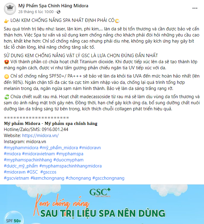 mẫu content hay về spa số 1