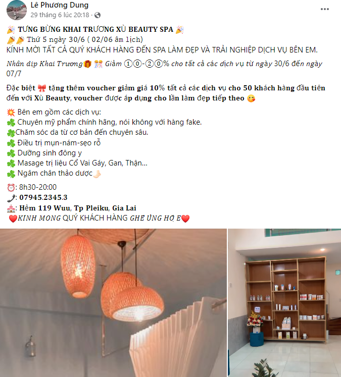 mẫu content hay về spa số 2