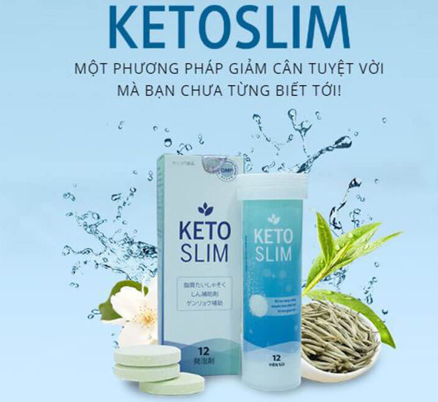 Thuốc giảm cân nhanh Keto Slim dạng viên sủi