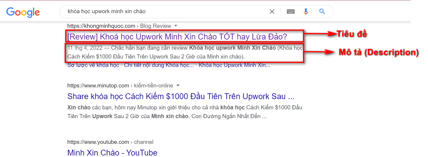 Cách Viết Bài Chuẩn SEO Trên Website Wordpress - Rank Math SEO 2 Tiêu đề bài viết và mô tả bài viết