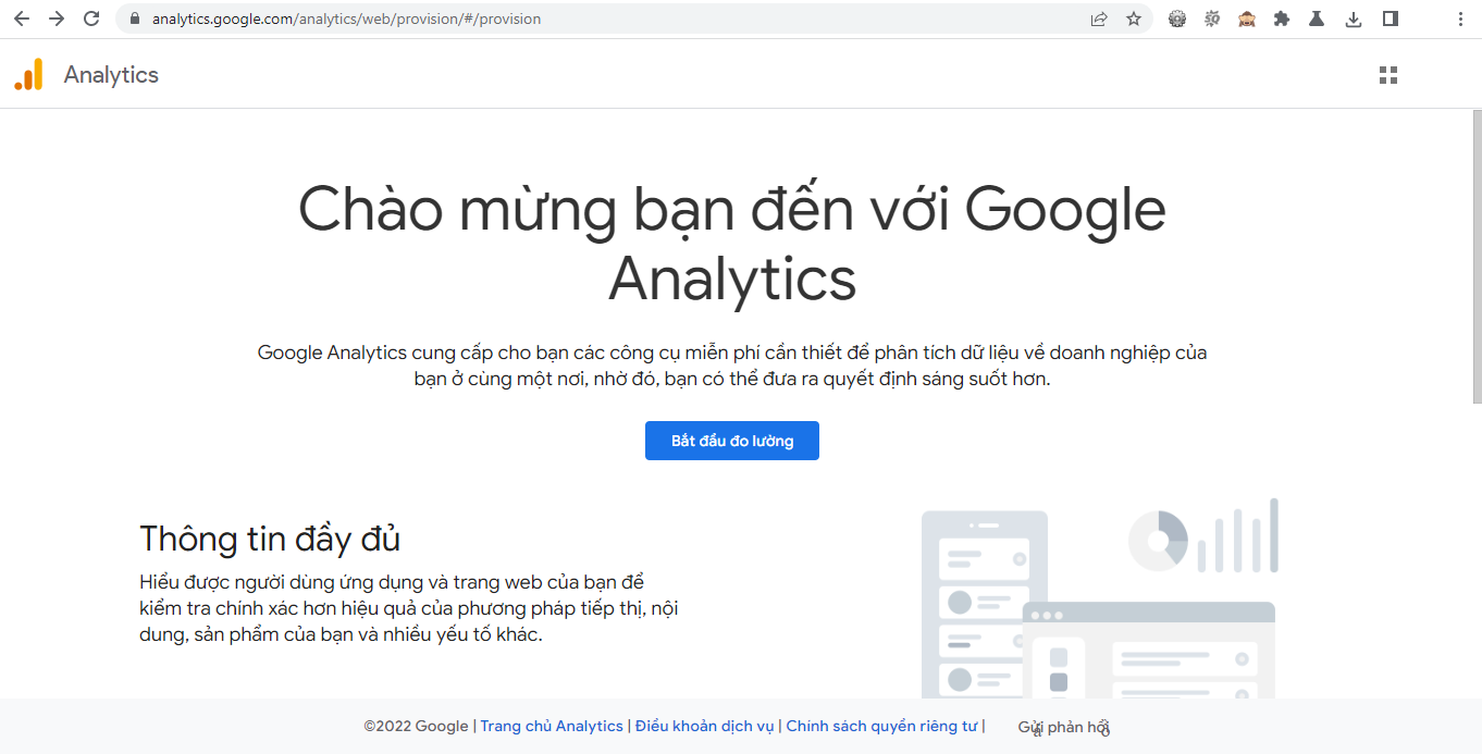 Truy cập Google Analytics