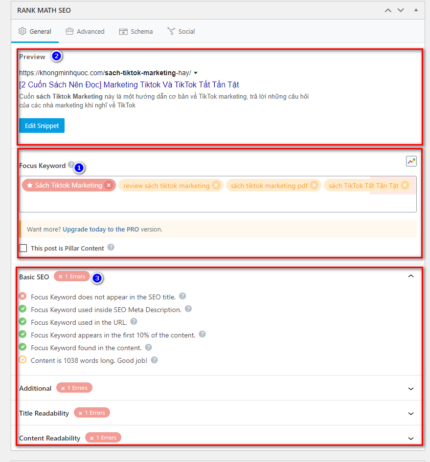 Cách Viết Bài Chuẩn SEO Trên Website Wordpress - Rank Math SEO 15 Viết bài chuẩn SEO Rank Math