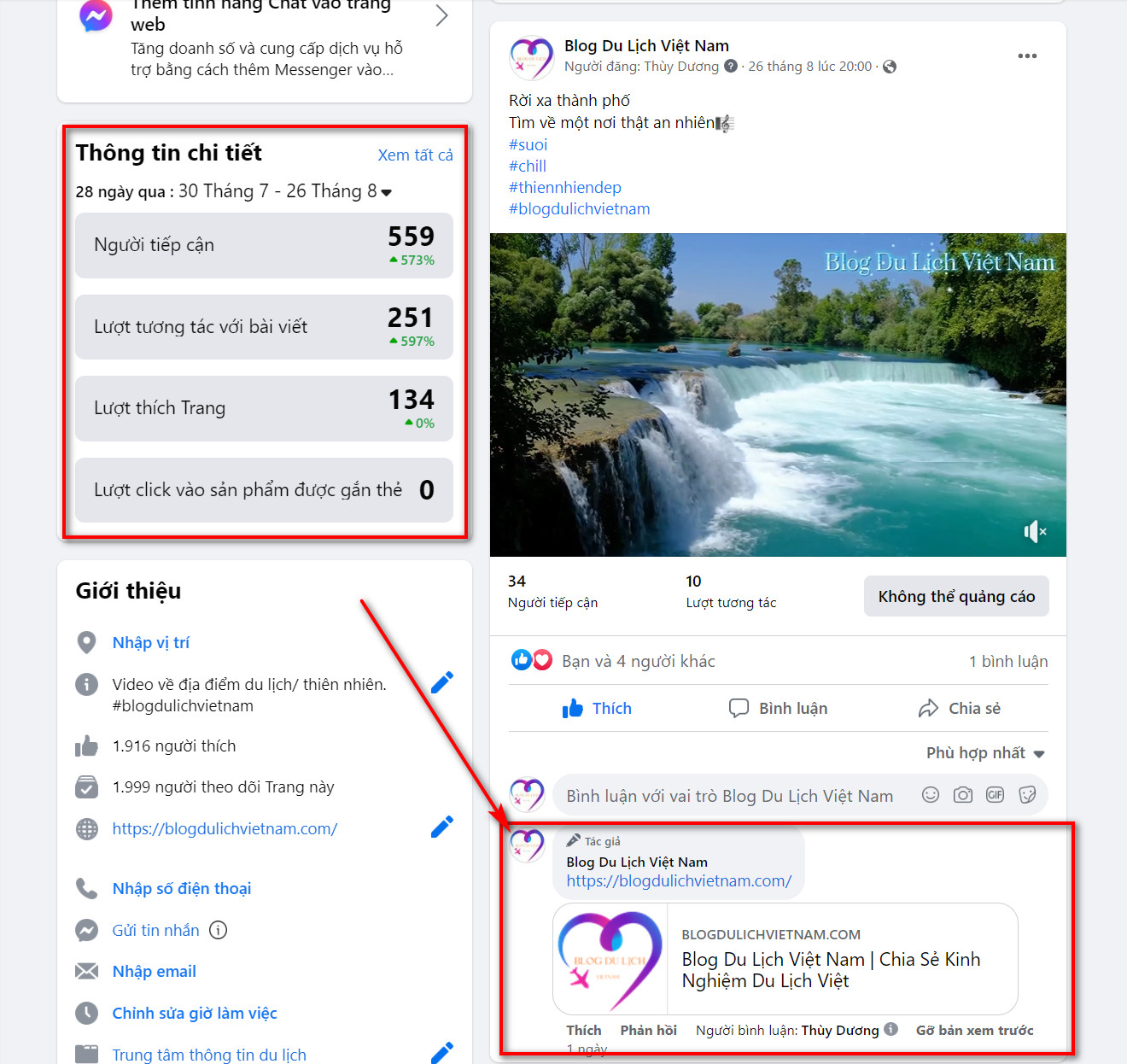Sau Khi Tạo Website Hoặc Blog Xong - Làm Gì Để Có Khách? 4 Kéo traffic cho blog/website bằng Fanpage