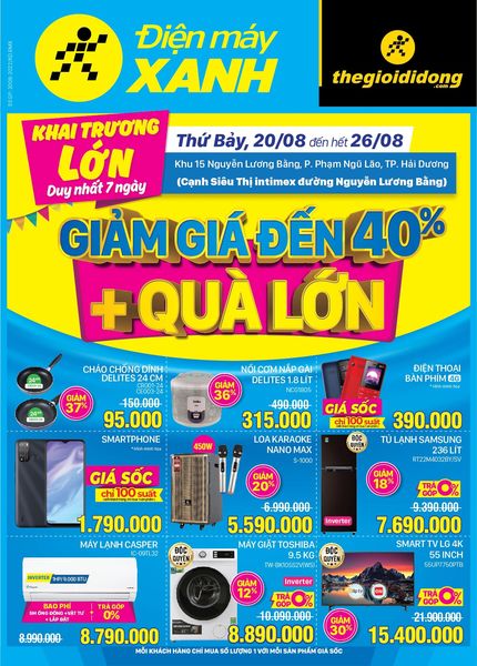 Mẫu Content Khai Trương Cửa Hàng 5 Mẫu content khai trương điện máy xanh