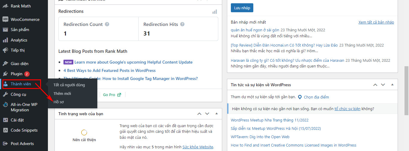 Cách Đổi Avatar Wordpress Thông Qua Gravatar | Để Bình Luận 2 Vào hồ sơ WordPress