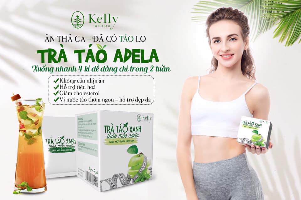 Mẫu content giảm cân - Trà táo xanh Adela