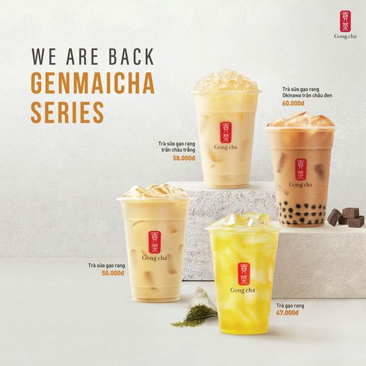 Mẫu content trà sữa - Gong Cha