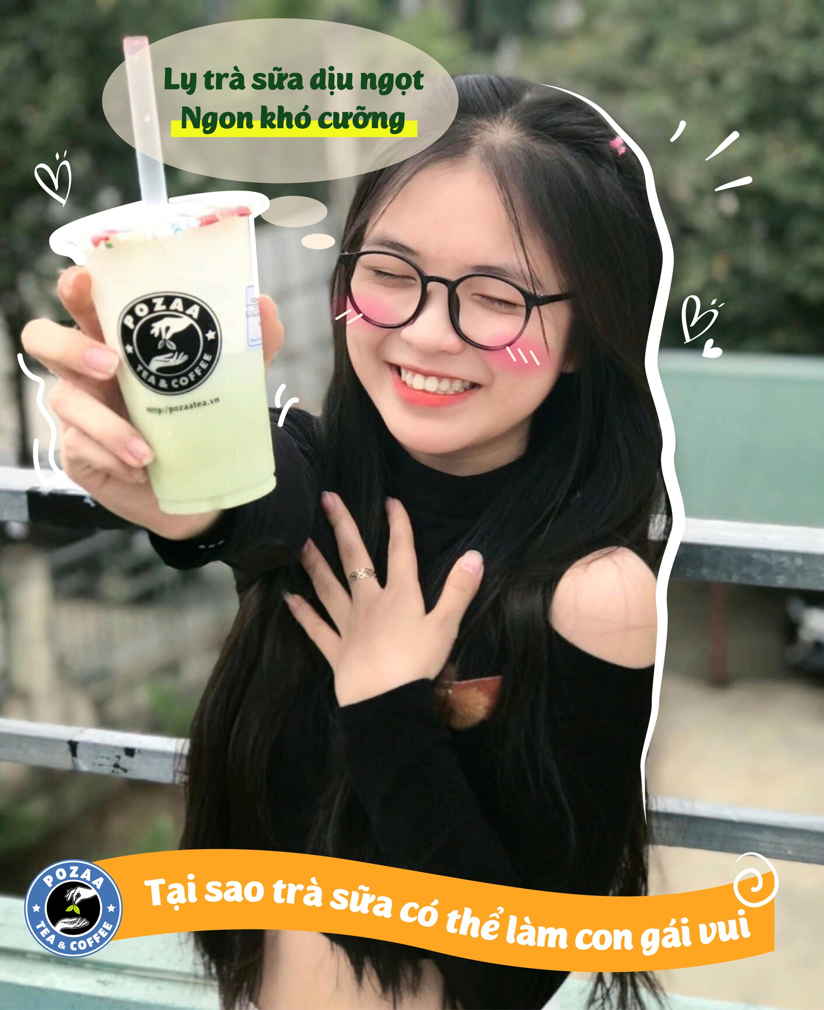 Mẫu content trà sữa - Pozaa Tea