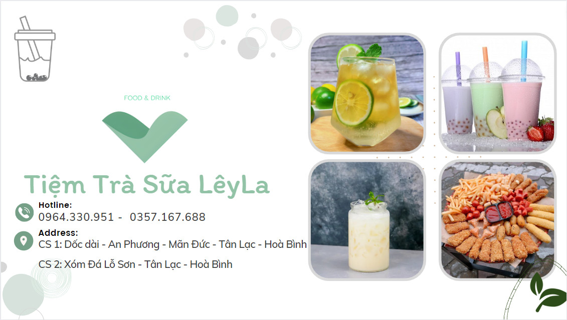 Mẫu content trà sữa - Lêyla