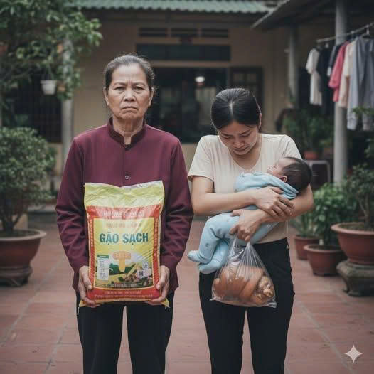 Túi gạo gửi lên nhà chồng và sự thật khiến con gái bế con về quê 1 1 1