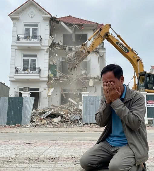 Tôi phải đập bỏ căn nhà 700 triệu vì lấn sang đất hàng xóm 11cm 1 1 7